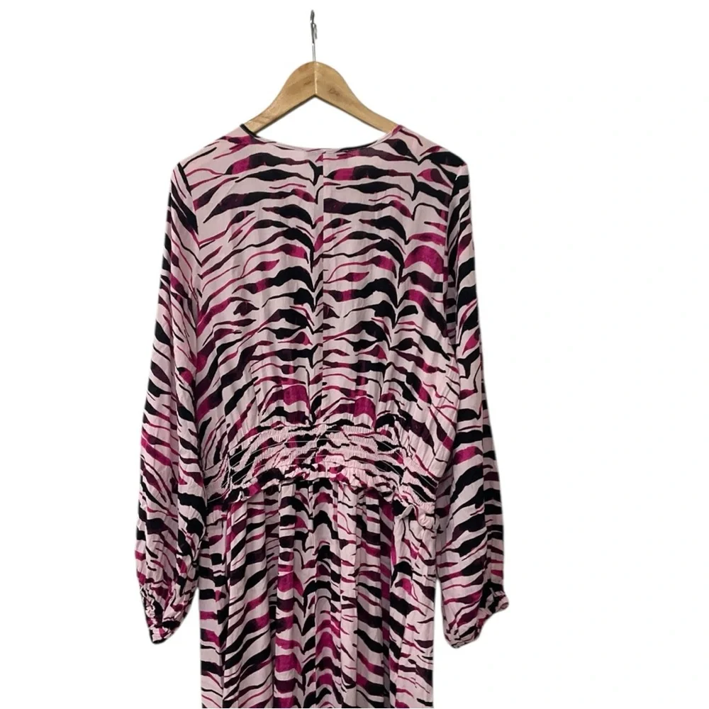 ELOQUII Poet Long Balloon Sleeve Smocked Waist Maxi Dress 18 - Picture 6 of 7